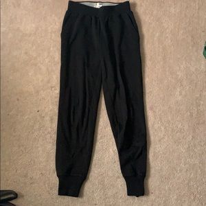 Black ankle track pants